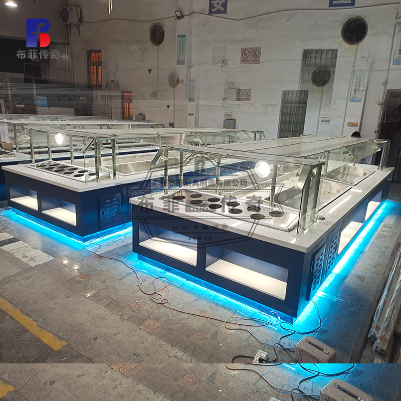 BFDJ-432-出口美国高档蓝色沙拉吧台